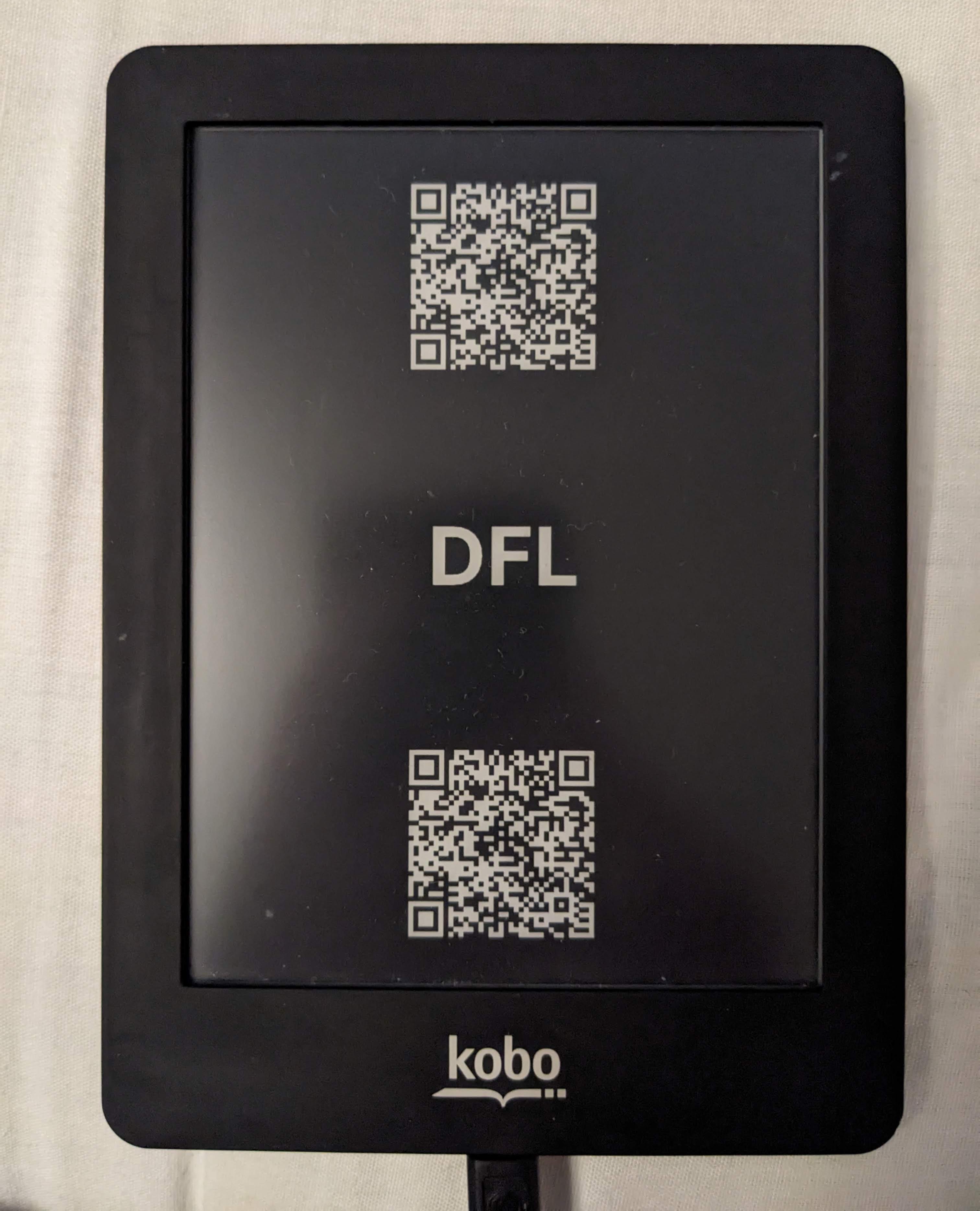 Kobo Glo running DFL mode