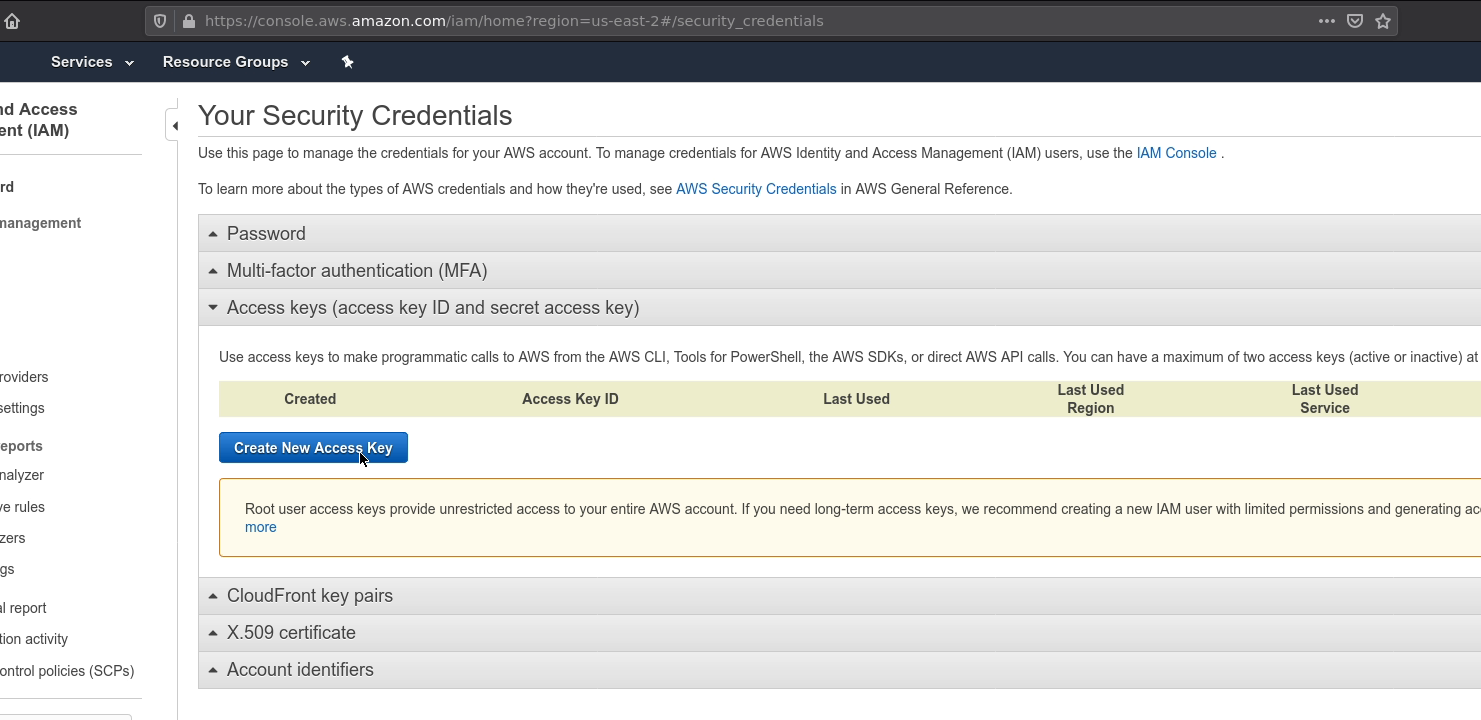 AWS - Security Credentials 1